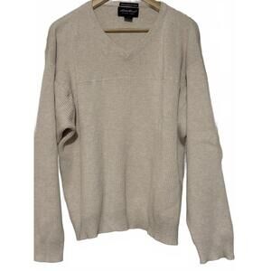 Eddie Bauer Stonewashed Cotton V-Neck Sweater, Large